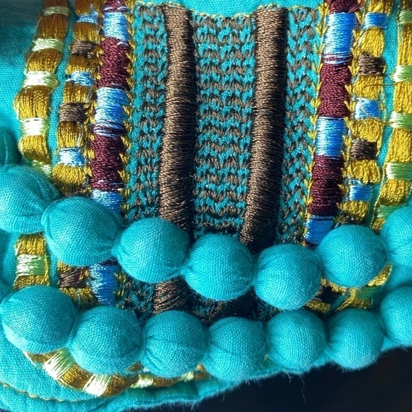 Language L.A. Mini Dress Boho Green Size M Fits like a 6 - Picture 8 of 9